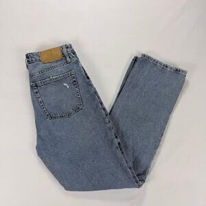 &Denim Women's 90s Boyfriend Jeans High Waist Light Wash Button Fly 27x32